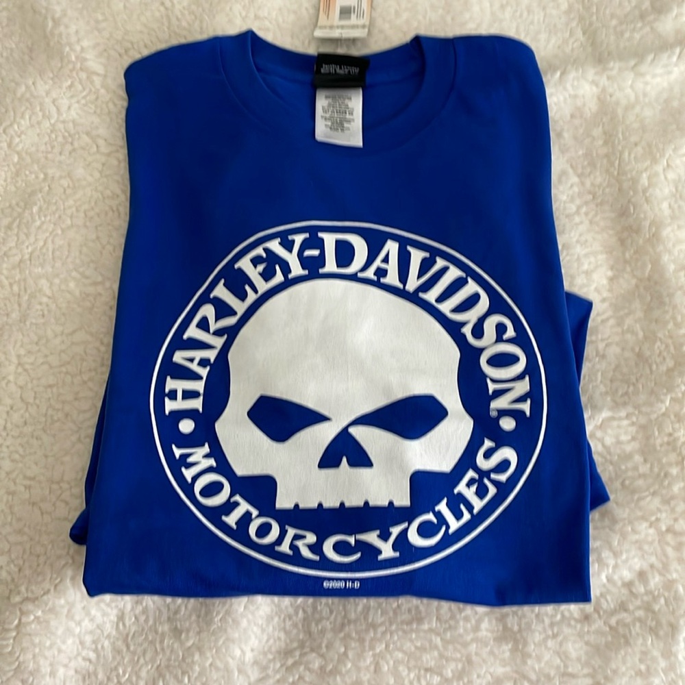 New Harley Davidson T-shirt Size XL blue